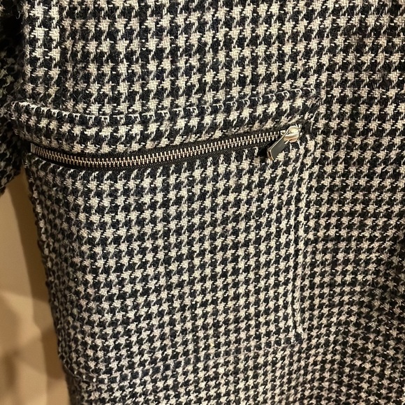 MAJE women’s GARLY wool houndstooth pattern coat collared 2 button OVERSIZED S 1 - Picture 6 of 14